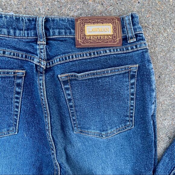 Vintage 90s Lawman boot cut jeans Stars Americana Size 5 - Picture 3 of 4
